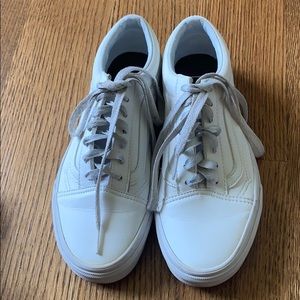White leather vans